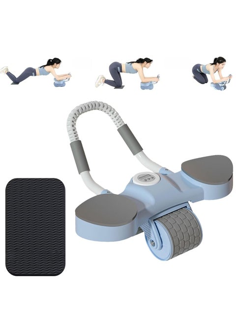 Ab Roller Wheel 4D Dynamic Core Trainer with Elbow Support No-slip Handle Ab Roller for Abs Workout Exercise Wheels for Abs Training-BL