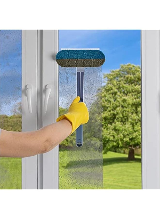 Generic - 2 Pieces Window Screen Cleaner Brush with Handle, Window Cleaning Brush, Window Squeegee Glass Window Scraper for Cleaning Windows Multifunctional Window Cleaning Tool Mesh Screen Cleaner for Home - Image 1