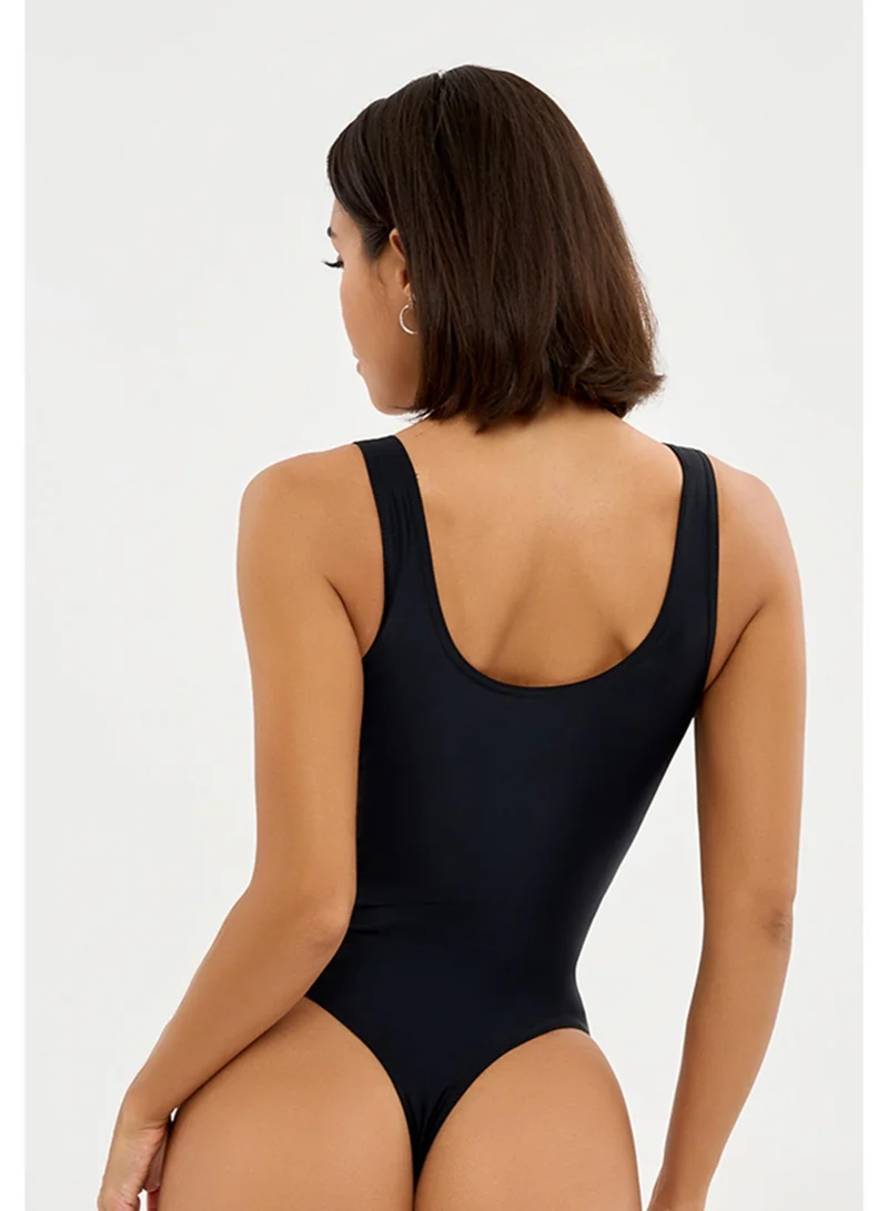 Bona Fide Body Black Body Sleeveless Swimsuit for Women | Best Price UAE
