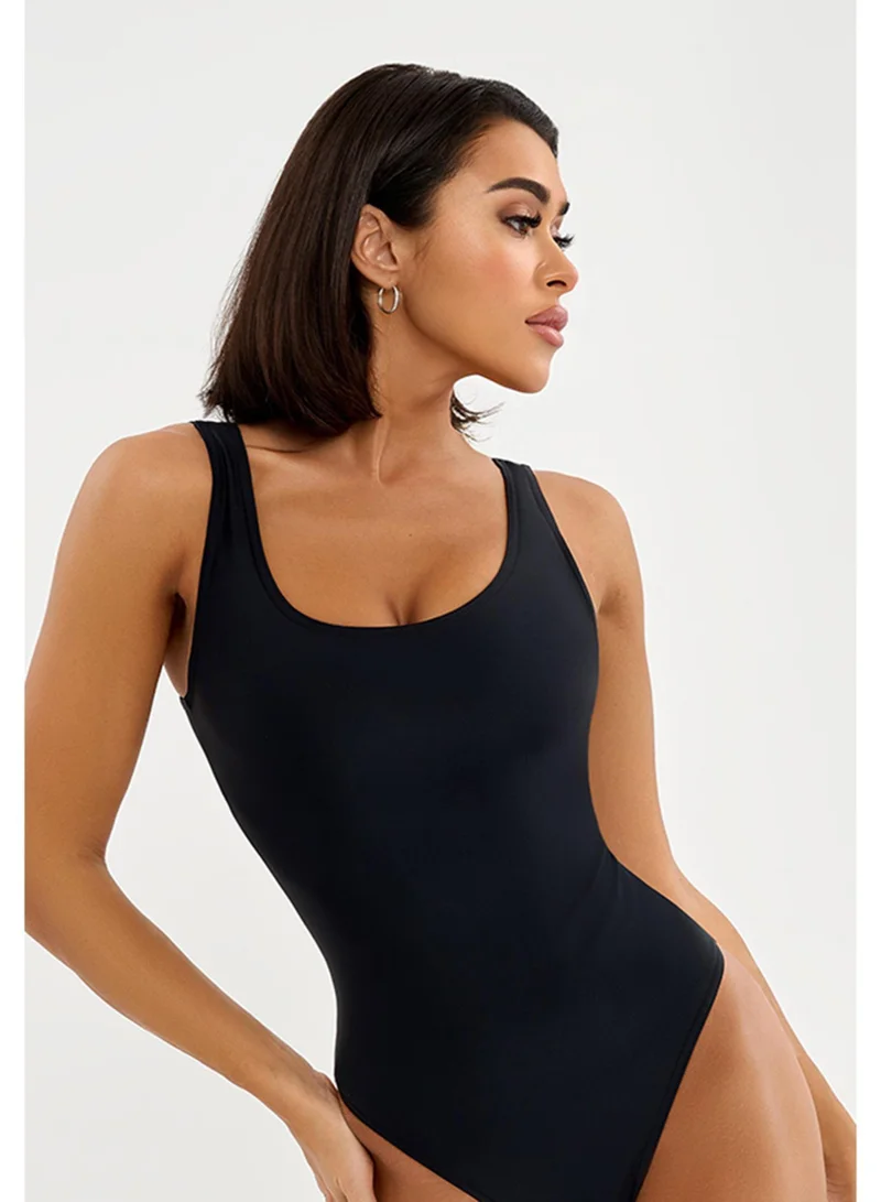 Bona Fide Body Black Body Sleeveless Swimsuit for Women | Best Price UAE