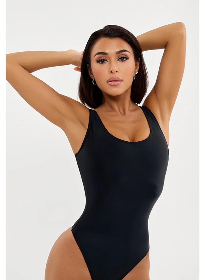 Bona Fide Body Black Body Sleeveless Swimsuit for Women | Best Price UAE