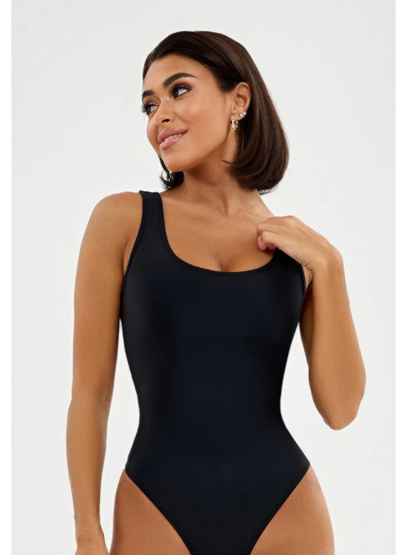 Bona Fide Body Black Body Sleeveless Swimsuit for Women | Best Price UAE