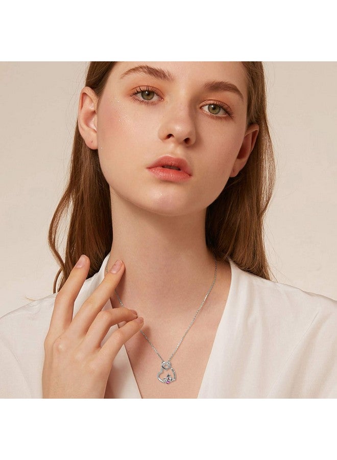 AOBOCO Koala Necklace 925 Sterling Silver I Love You Forever Cute Koala Animal Heart Pendant Necklace With Purple Crystal Valentines Anniversary Koala Jewelry Gifts For Girlfriend Wife - Image 5