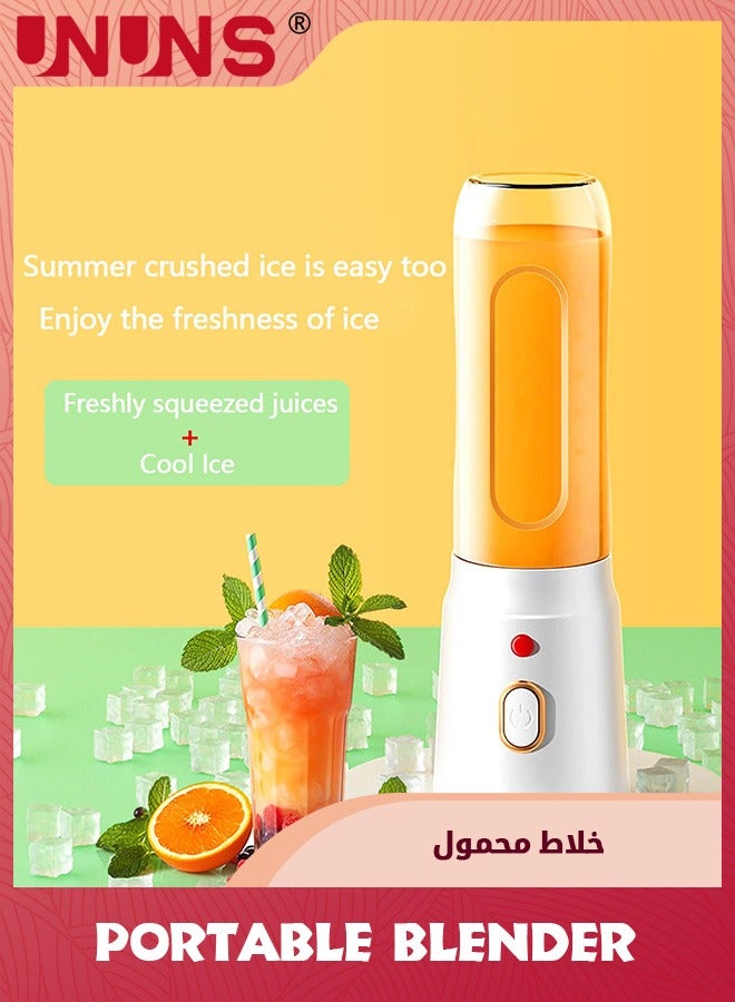 UNUNS Portable Blender,Personal Blender For Smoothies And Shakes With 6 Blades,One-touch Auto-cleaning Blender With Travel Lid And 2 Cups For Travel,Office,Gym - Image 2