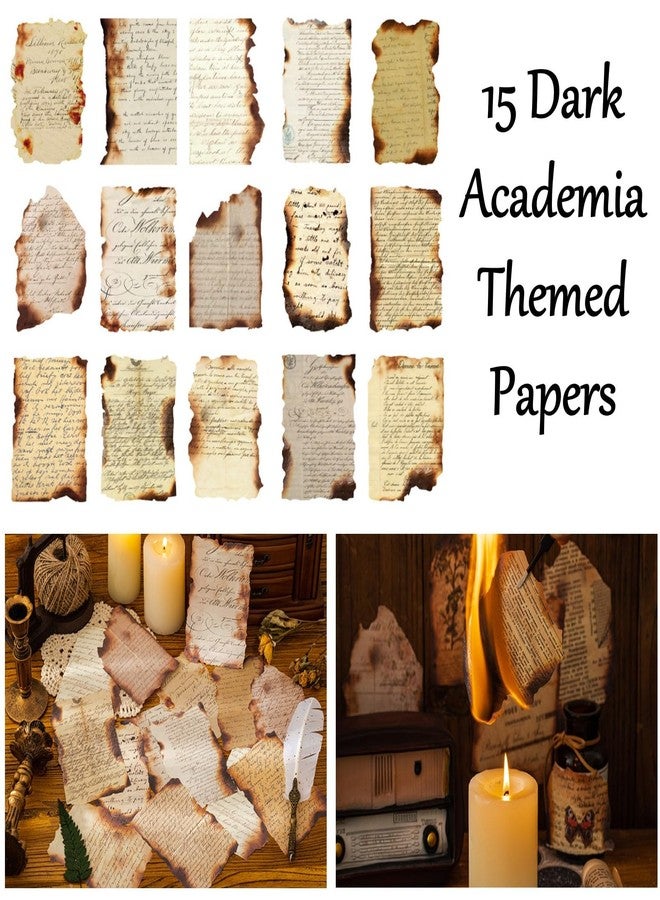 Jukercici Dark Academia Room Decor, Aesthetic Room Decor Art Wall Collage, Vintage Aesthetic Scrapbook Sticker Supplies Kit for Scrapbooks, DIY Albums, Bullet Journal, Junk Journal (Dark2 129 Pcs) - Image 4