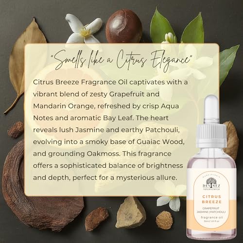 Devinez Citrus Breeze Fragrance Oil 30ml - For Aromatherapy, Home Reed Diffuser, Refreshing & Lasting Fragrance, Candle Making, Gifting Pack for Him & Her - Image 2