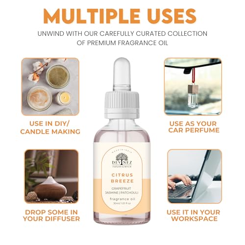 Devinez Citrus Breeze Fragrance Oil 30ml - For Aromatherapy, Home Reed Diffuser, Refreshing & Lasting Fragrance, Candle Making, Gifting Pack for Him & Her - Image 4
