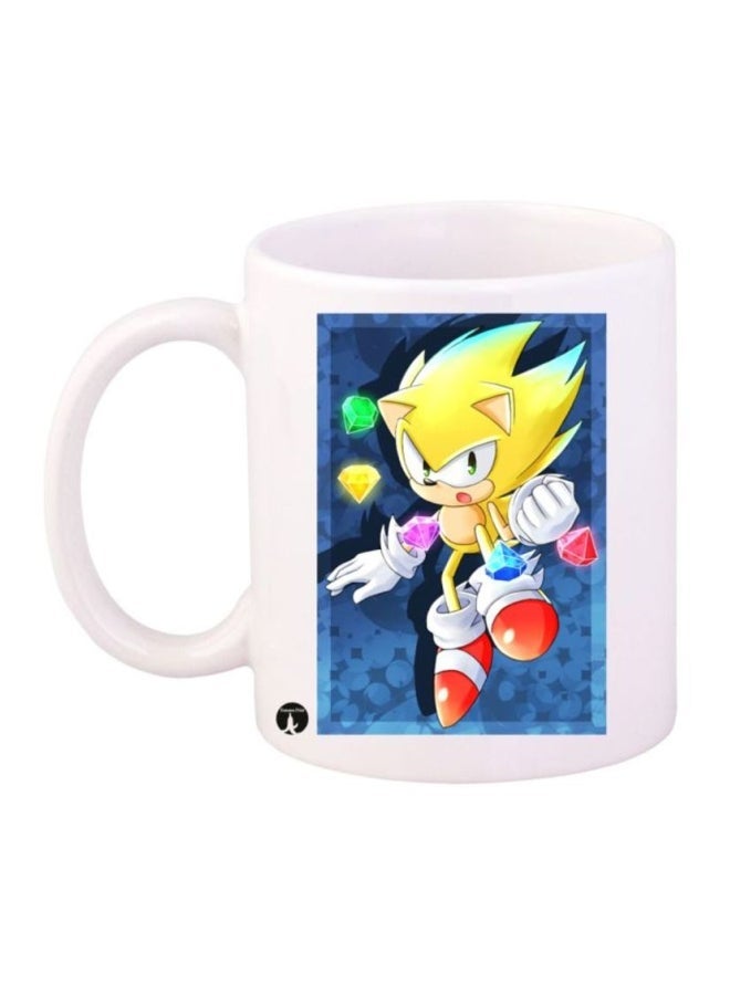 RYN Sonic Video Game Printed Mug Blue/Red/Yellow