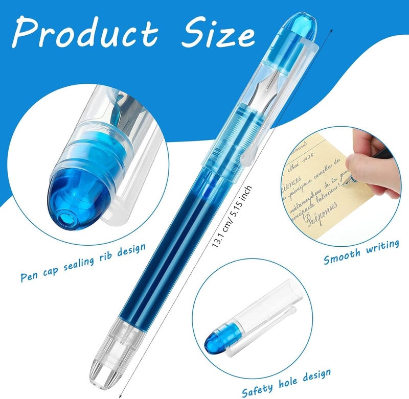 Excefore 26 Pieces Disposable Fountain Pens, Smooth-Writing Office Supplies For Sketching, Journaling, Calligraphy, Doodling And Gifts (Multi Color) - Image 2