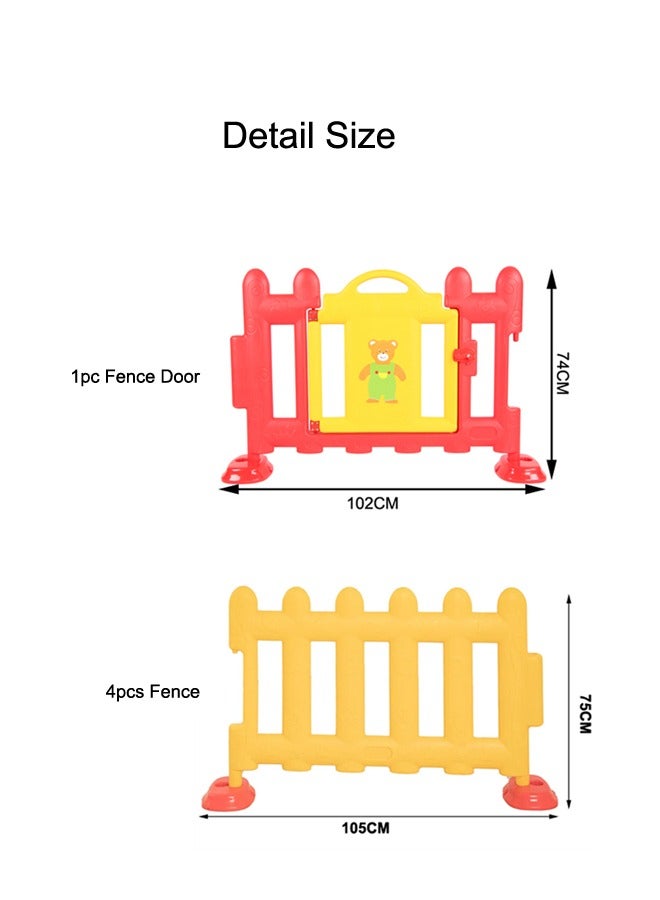 شيانغ يو سياج متعدد الألوان بـ 5 قطع بأبواب بلاستيكية - Image 3