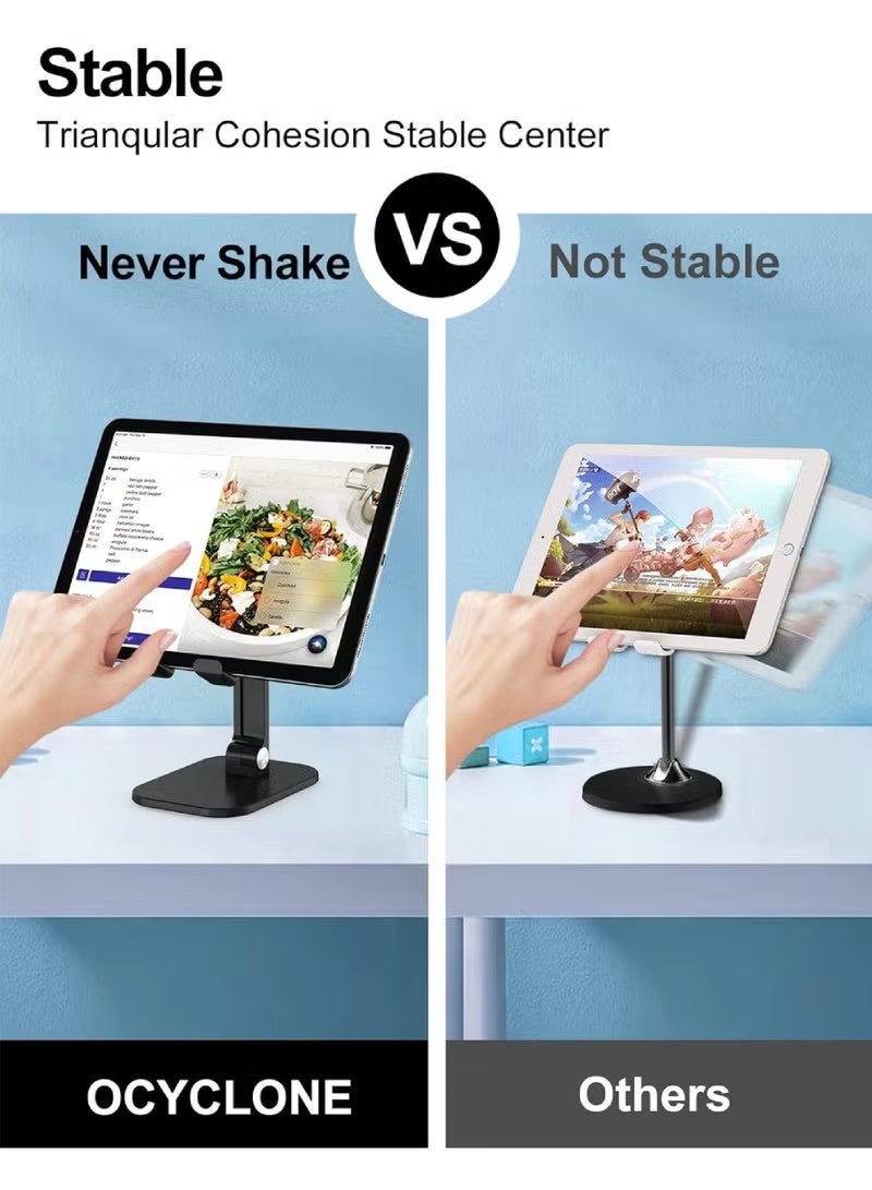 Phone Stand Adjustable Height and Angle Cell Phone Stand for Desk Foldable Holder Taller iPhone Stand Compatible 4.7-13in All Mobile Phone/iPad/Tablet - Image 5