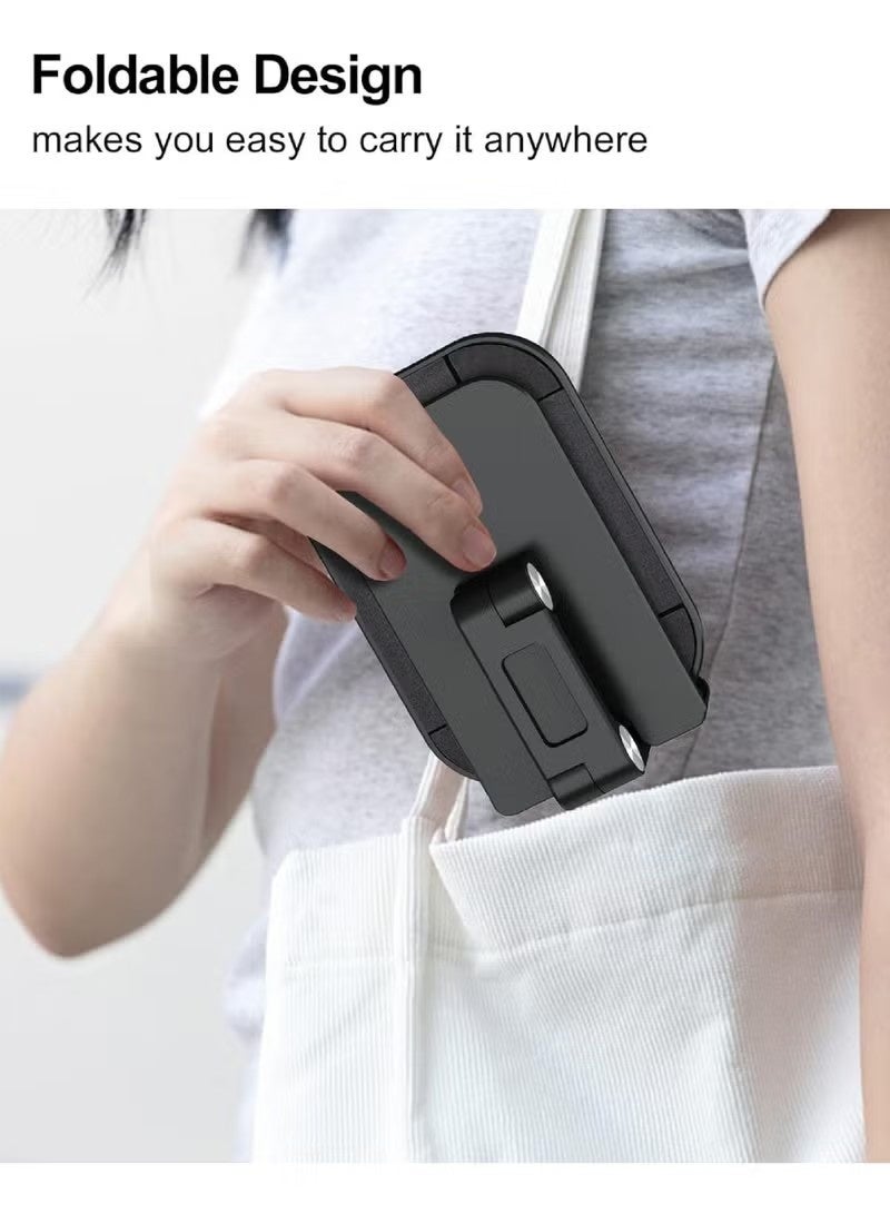 Phone Stand Adjustable Height and Angle Cell Phone Stand for Desk Foldable Holder Taller iPhone Stand Compatible 4.7-13in All Mobile Phone/iPad/Tablet - Image 3