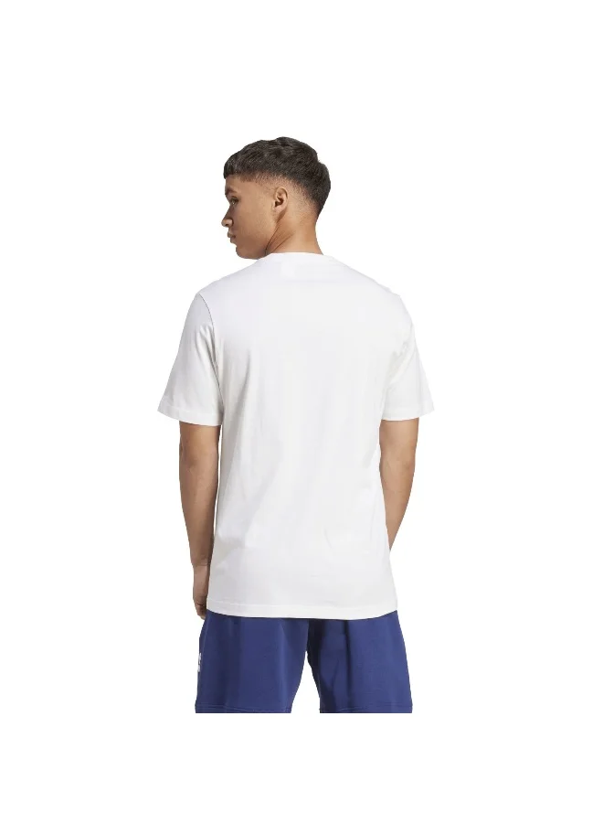 Adidas Adidas M Collegiate T White Graphic Tee (Short Sleeve) T-Shirts For Men