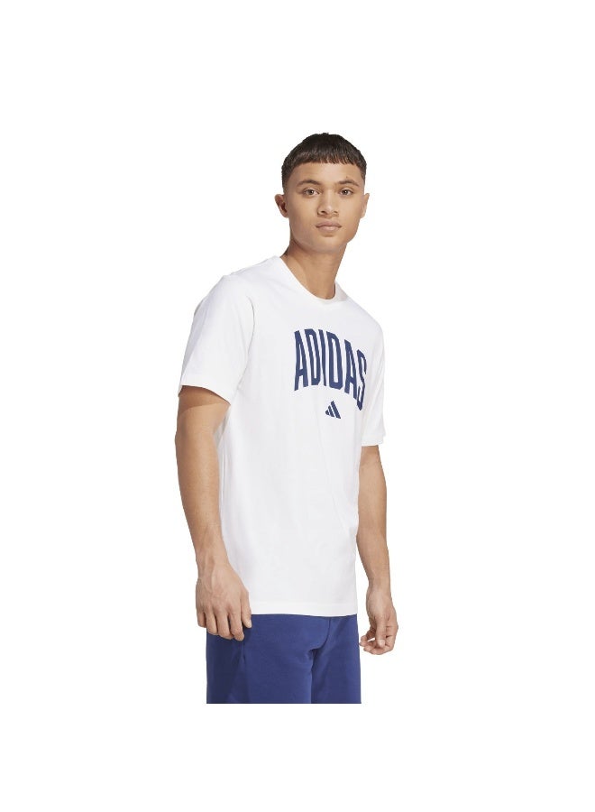 Adidas Adidas M Collegiate T White Graphic Tee (Short Sleeve) T-Shirts For Men - Image 3