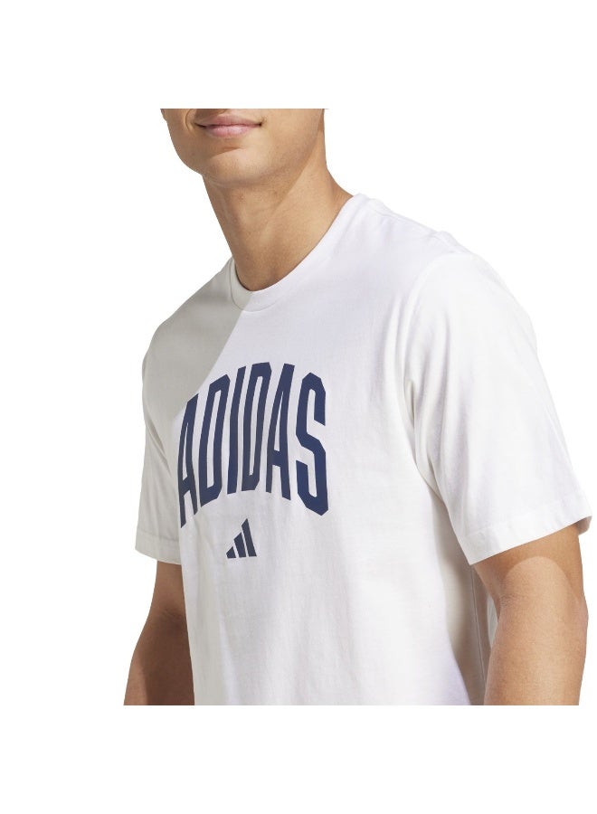 Adidas Adidas M Collegiate T White Graphic Tee (Short Sleeve) T-Shirts For Men - Image 4