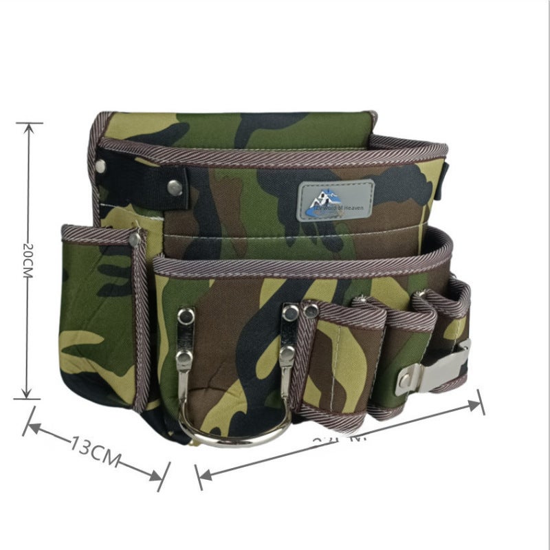 Waist Tool Bag: Durable Oxford Cloth, Specialized Secure Compartments - Multi-functional Storage, Compact Size for Electricians, Carpenters & Professionals - Image 4