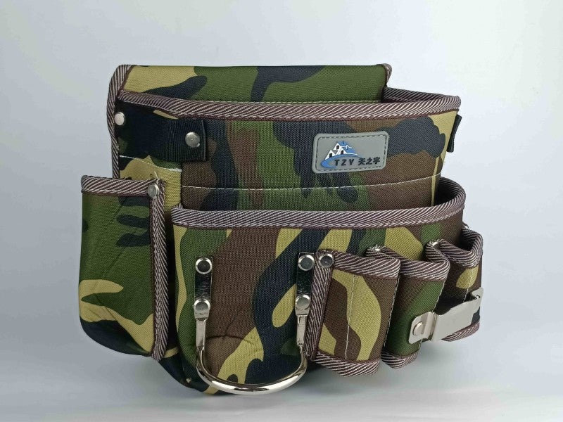 Waist Tool Bag: Durable Oxford Cloth, Specialized Secure Compartments - Multi-functional Storage, Compact Size for Electricians, Carpenters & Professionals - Image 1