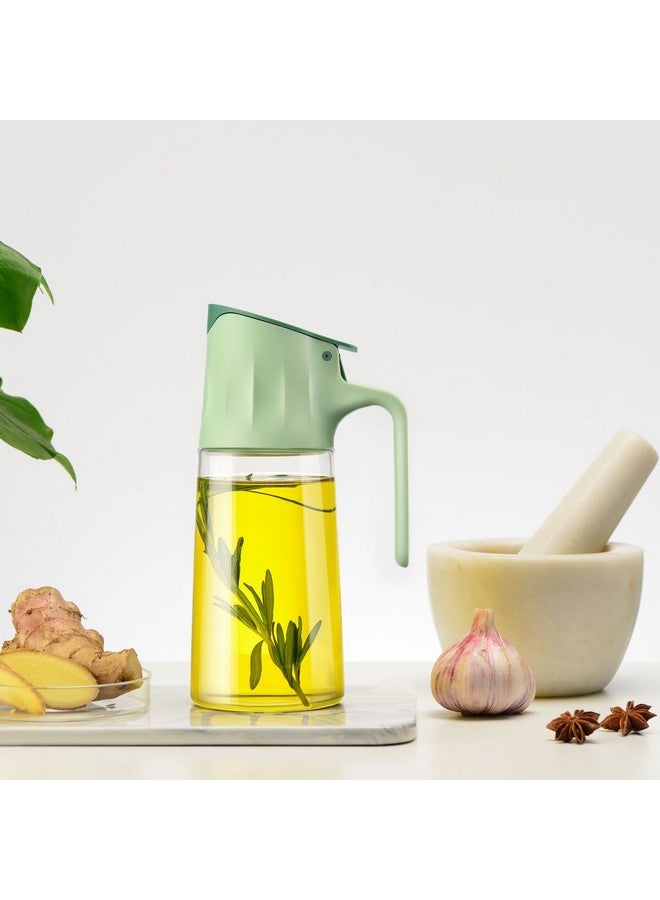 Elemental Kitchen Gravity Sensing Lid Oil Dispenser Bottle Clear and Green 500ml 79324001 - Image 2
