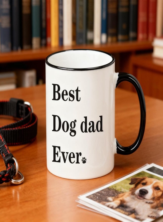 Mecai Dog Father Gifts Best Dad Ever Coffee Mug 11 OZ Tea Cup-Dog Pet Owner Rescue Lover Gifts For Men - Image 5