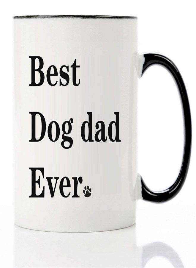 Mecai Dog Father Gifts Best Dad Ever Coffee Mug 11 OZ Tea Cup-Dog Pet Owner Rescue Lover Gifts For Men - Image 2