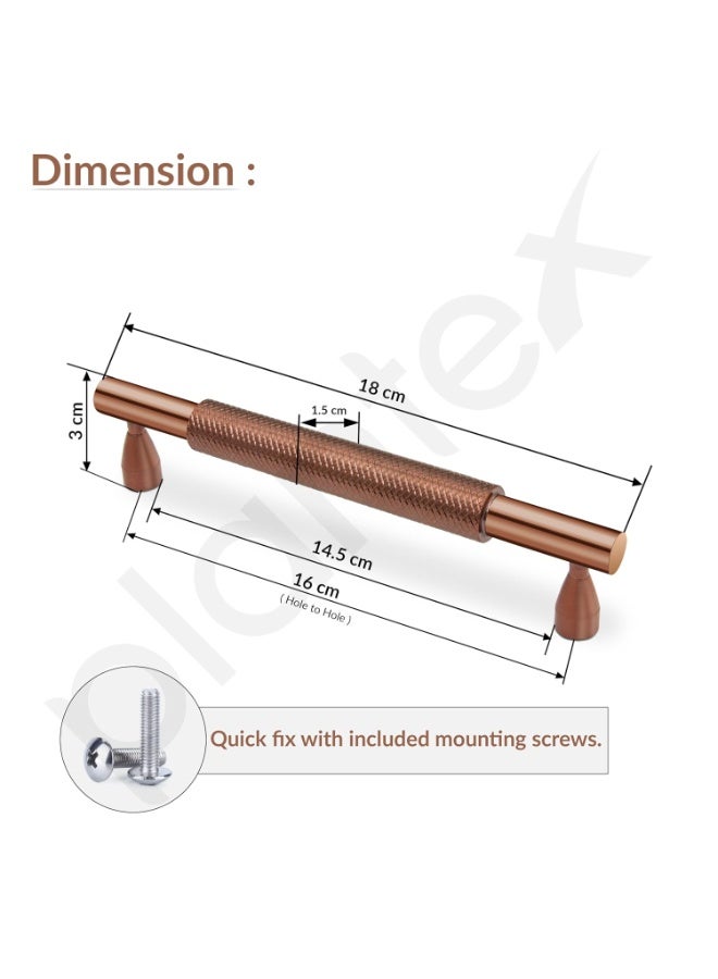 Plantex Cabinet Handle/Kitchen Cabinet Door Handle/Wardrobe/160 mm Cupboard Handle/Door Pull-Push Handle for Home/Office - Pack of 2 (Rose Gold) - Image 3