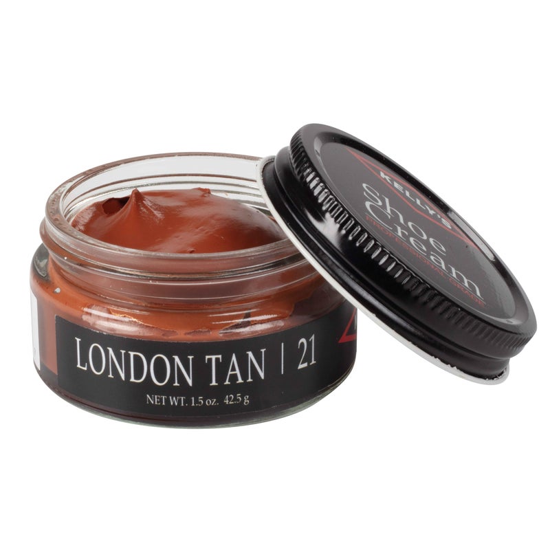 KELLYS Kelly's London Tan Shoe Polish 1.5 oz - Professional Leather Shoe Cream - Image 1