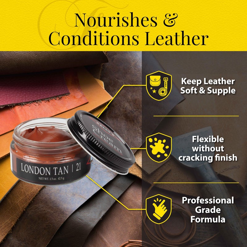 KELLYS Kelly's London Tan Shoe Polish 1.5 oz - Professional Leather Shoe Cream - Image 5