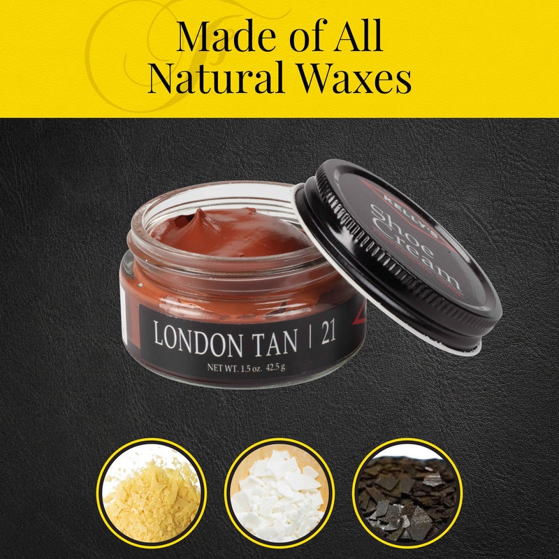 KELLYS Kelly's London Tan Shoe Polish 1.5 oz - Professional Leather Shoe Cream - Image 3