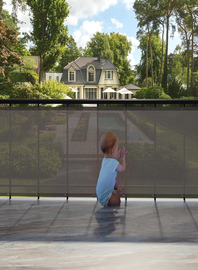 HIPPO Baby Safety Net for Balcony & Staircase Railing Guard for Kids Stairway Safety Net Protector Safety Banister for Baby Toddler (1MTX5MT, Desert-Storm) - Image 2