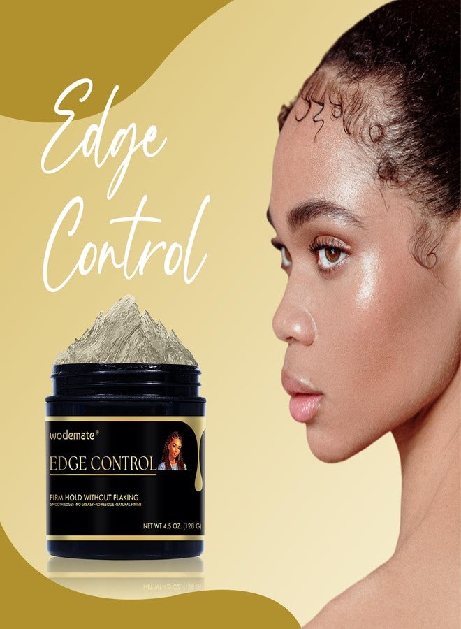 wodemate Edge Control Gel – Maximum Firm Hold Edge Control Stying Wax, Edge Smoother 24 Hour Long-Lasting for 4C Black Hair, Non-Greasy, No Flaking, No White Cast, 4.5 Fl Oz - Image 2