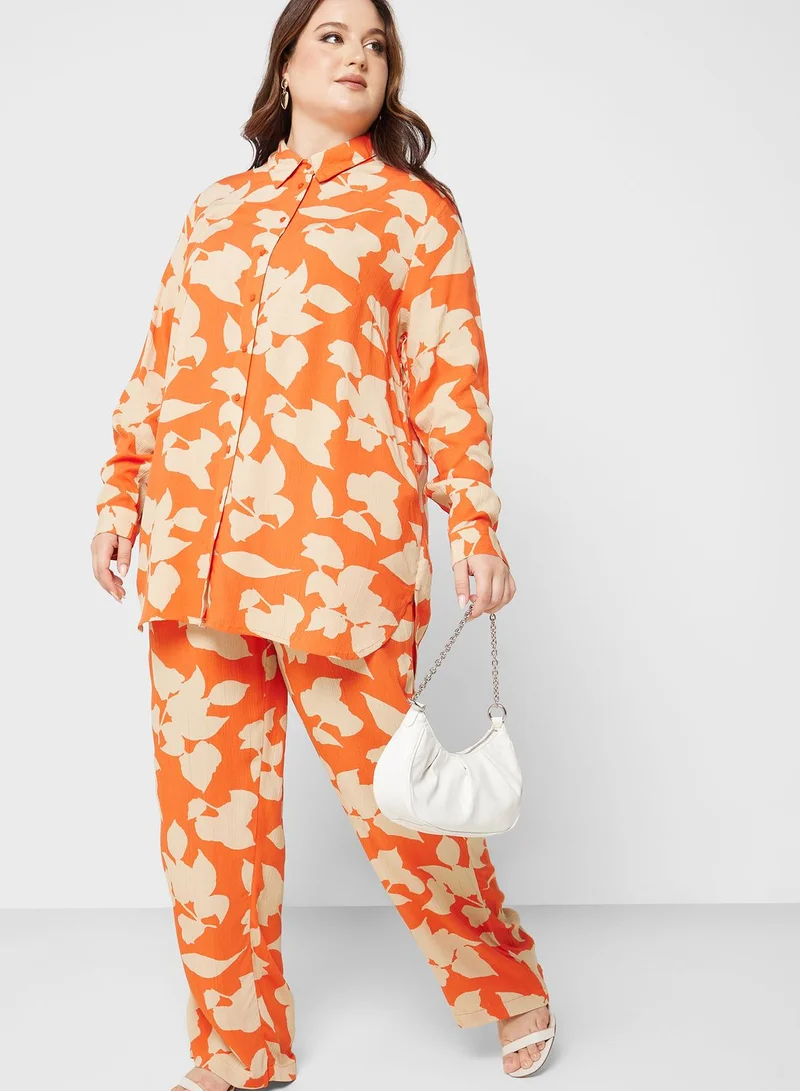 Only Carmakoma Caremerson Life  L/S Long Shirt Aop