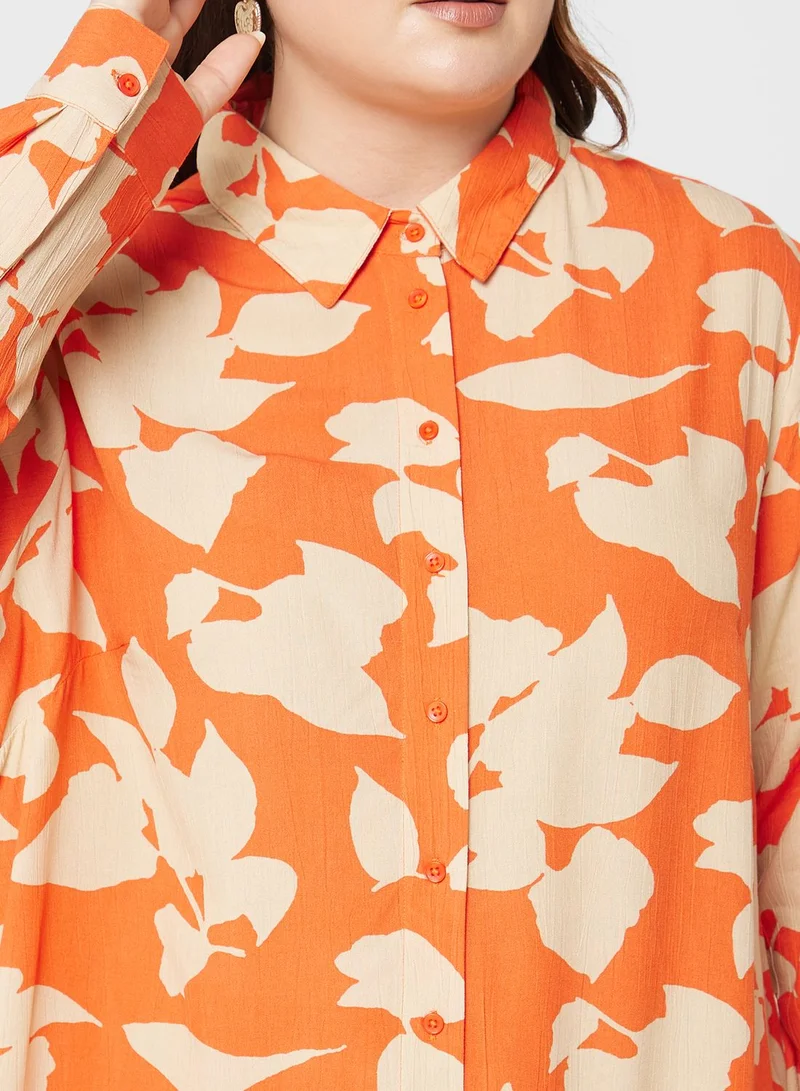 Only Carmakoma Caremerson Life  L/S Long Shirt Aop