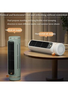 Arabest Tower Fan, Portable Desk Table Fan with 3 Speeds,11 Inch Personal Small Bladeless Fan,Quiet USB Powered,Vertical Air Conditioning Fan for Bedroom Home Office Desktop  - Image 4