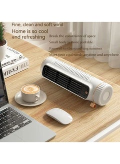 Arabest Tower Fan, Portable Desk Table Fan with 3 Speeds,11 Inch Personal Small Bladeless Fan,Quiet USB Powered,Vertical Air Conditioning Fan for Bedroom Home Office Desktop  - Image 3
