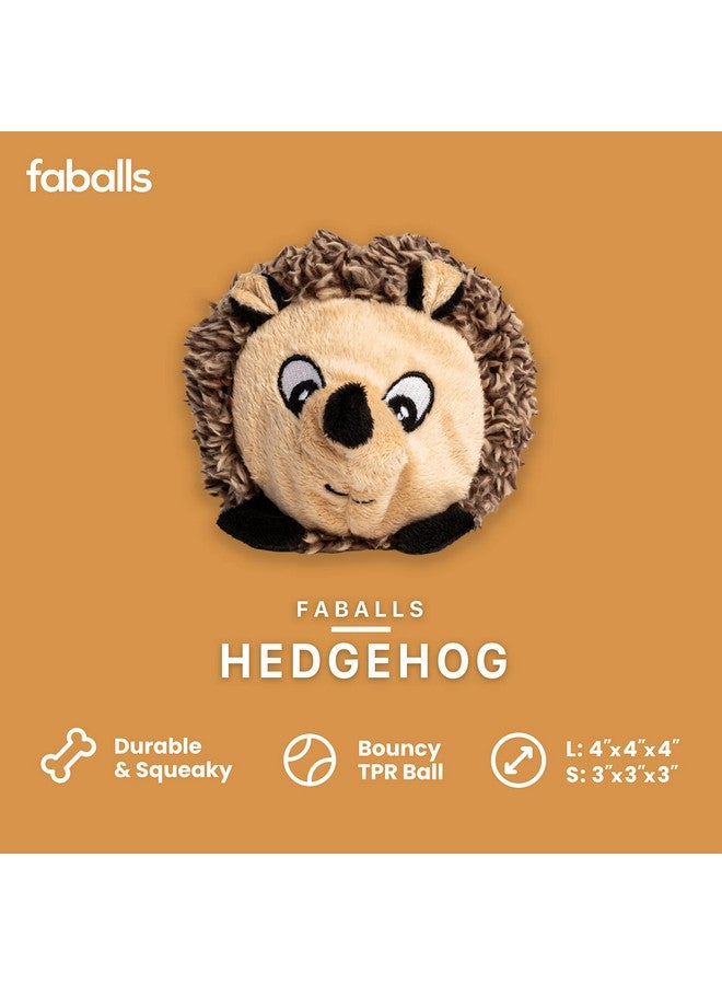 fabdog Faballs Dog Ball Toys - Super Squeaky Durable Dog Toys for All Breeds - Plush Dog Squeak Toy Balls | Animal-Themed Plush Toys | Large Hedgehog - Image 2
