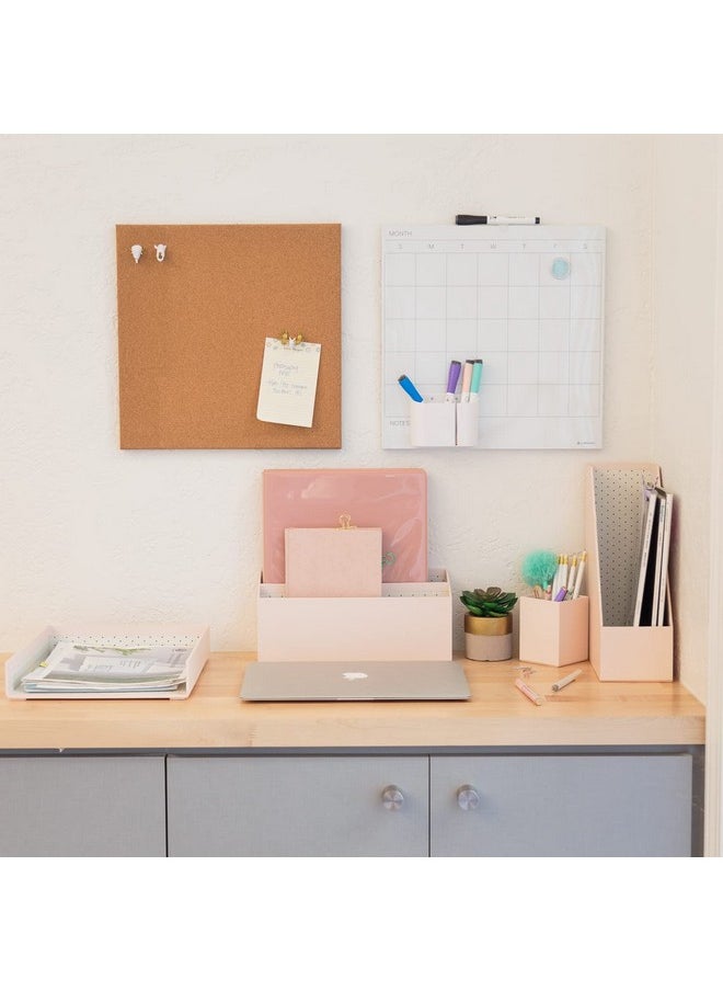 U Brands Frameless Square Cork Bulletin Board, Office Supplies, 14” X 14”, Natural, With Push Pins, 1 Count  - Image 4