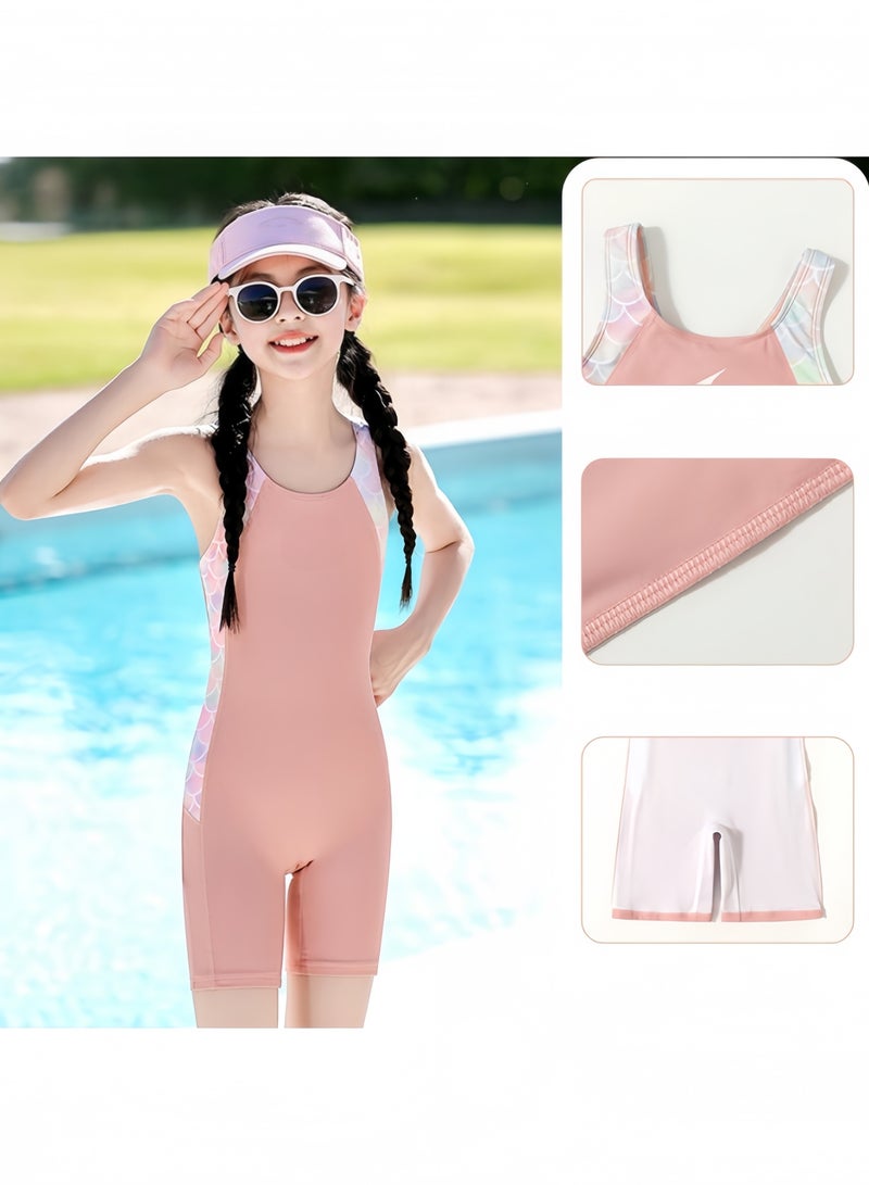 YUKE Girls One Piece Swimsuits Girls Bathing Suits, Summer Training Swimsuit, Kid's Water Sport Swimsuit - Image 3