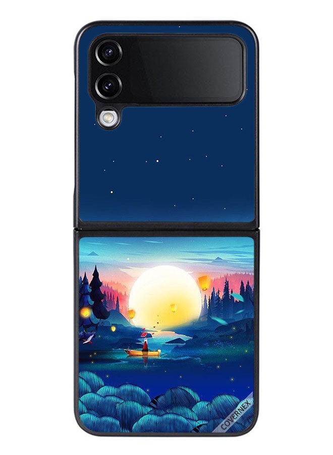 Covernex Protective Case Cover For Samsung Galaxy Z Flip 4 Sunset View Paint - Image 1