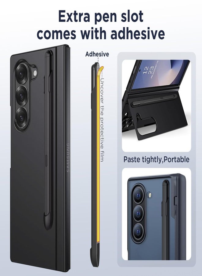 MOBOSI قلم MOBOSI سليم إصدار فولد لهاتف سامسونج جالاكسي Z فولد 6/فولد 5 فقط، قلم Z فولد 6 مع 3 رؤوس وفتحة قلم لاصق وأزرار متعددة الوظائف، قلم لمسي بقطر 0.059 بوصة و4096 مستوى ضغط، أسود - Image 3