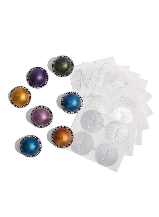 Geesta Reusable Aluminum Foil Seals Lid Compatible with Nespresso Vertuoline Capsule-120 Pcs (120 PCS) - Image 1