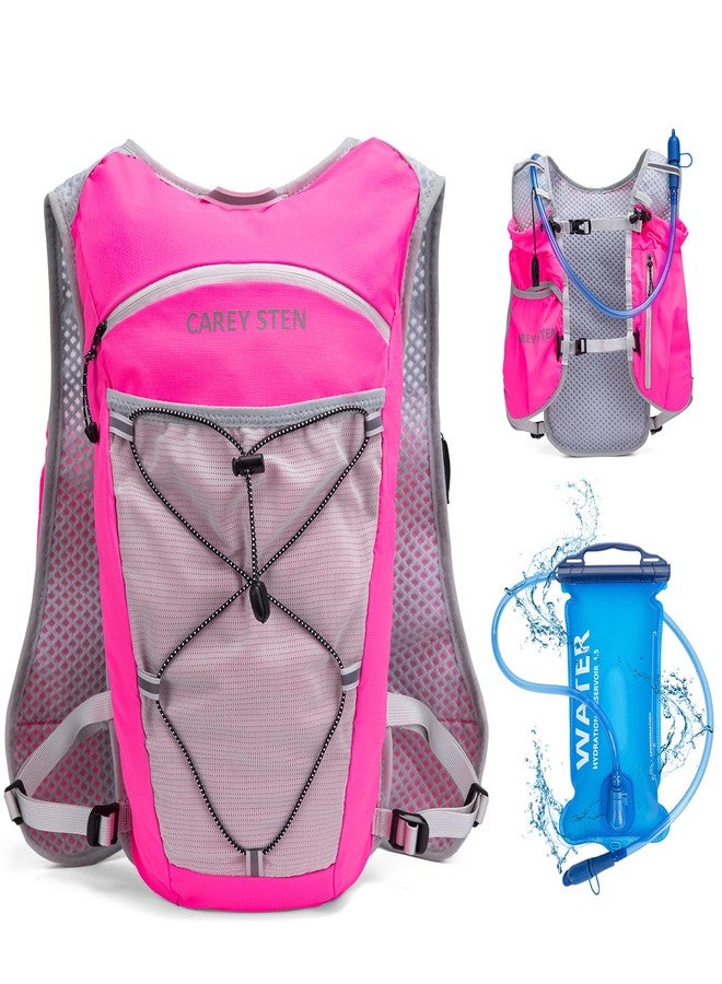 CAREYSTEN Carey STEN Lightweight Running Hydration Vest, Breathable Outdoor Backpack for Trail Running, Hiking, Cycling & Marathon, Suitable for Both Men and Women (Rose Pink) - Image 3