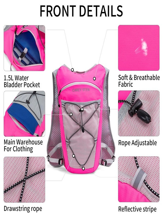 CAREYSTEN Carey STEN Lightweight Running Hydration Vest, Breathable Outdoor Backpack for Trail Running, Hiking, Cycling & Marathon, Suitable for Both Men and Women (Rose Pink) - Image 5