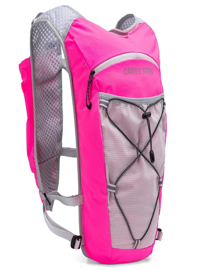 CAREYSTEN Carey STEN Lightweight Running Hydration Vest, Breathable Outdoor Backpack for Trail Running, Hiking, Cycling & Marathon, Suitable for Both Men and Women (Rose Pink) - Image 2