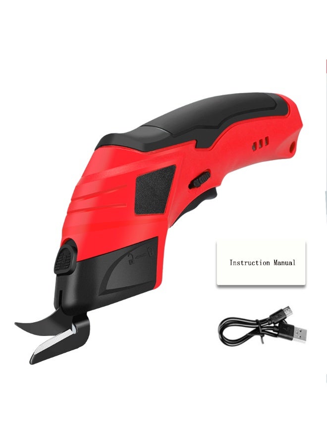 Electric Cloth Cutter, Rechargeable Cardboard Box Cutter,Self-Sharpening & Tool-Free Easy-Swap, Safety Lock, For Cardboard, Carpet, Leather, Crafting(Red) - Image 1