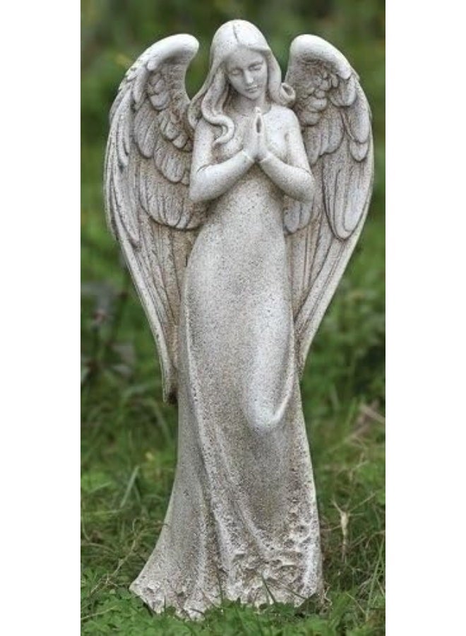 Joseph's Studio by Roman Inc., Praying Angel, Garden Collection, Religious Statue, Holy Family, Memorial, Angel, Patron Saint, Garden Décor (4x6x14) - Image 3