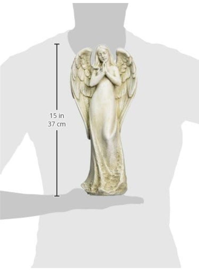 Joseph's Studio by Roman Inc., Praying Angel, Garden Collection, Religious Statue, Holy Family, Memorial, Angel, Patron Saint, Garden Décor (4x6x14) - Image 2