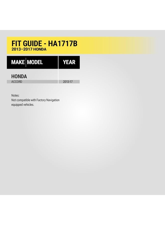 Scosche HA1717B Double DIN or Single DIN + Pocket Radio Install Dash Kit Compatible with Select 2013-2017 Honda Accord - Aftermarket Car Stereo Installation - Not Compatible with Factory Nav Vehicles - Image 4