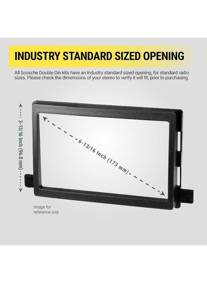 Scosche HA1717B Double DIN or Single DIN + Pocket Radio Install Dash Kit Compatible with Select 2013-2017 Honda Accord - Aftermarket Car Stereo Installation - Not Compatible with Factory Nav Vehicles - Image 5