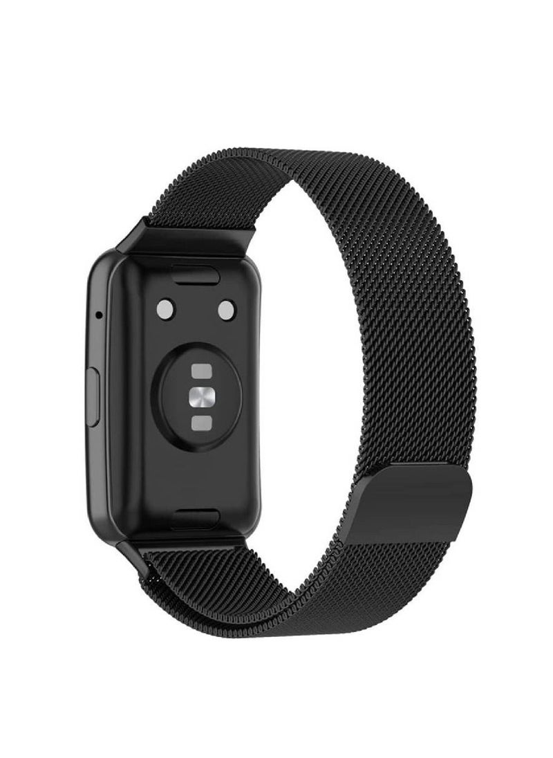 GENNEXT - Milanese Replacement Band For Huawei Watch Fit Black - Image 1