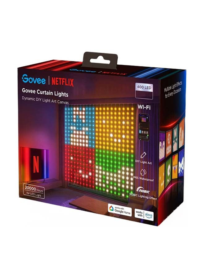 جوفي أضواء الستائر الداخلية RGBIC من Govee لنظام Netflix 400 LED - Image 1
